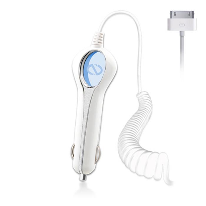 Naztech Naztech billaddare till iPod/iPad iPhone 4/4S (Vit)