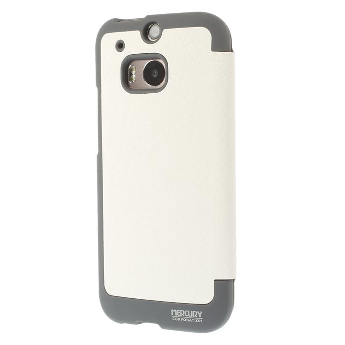 Mercury Mercury Bumper View Plånboksfodral till HTC One M8 (2014) - Vit
