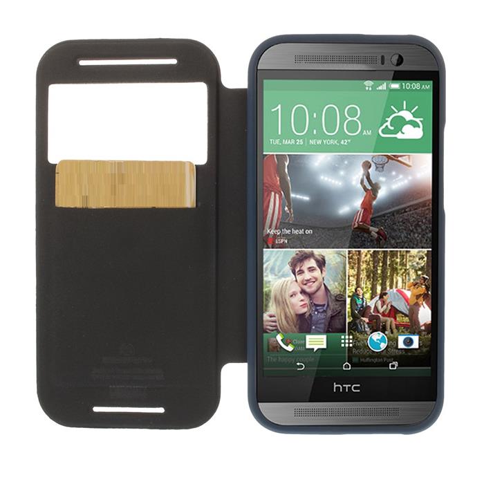 Mercury Mercury Bumper View Plånboksfodral till HTC One M8 (2014) - Mörkblå