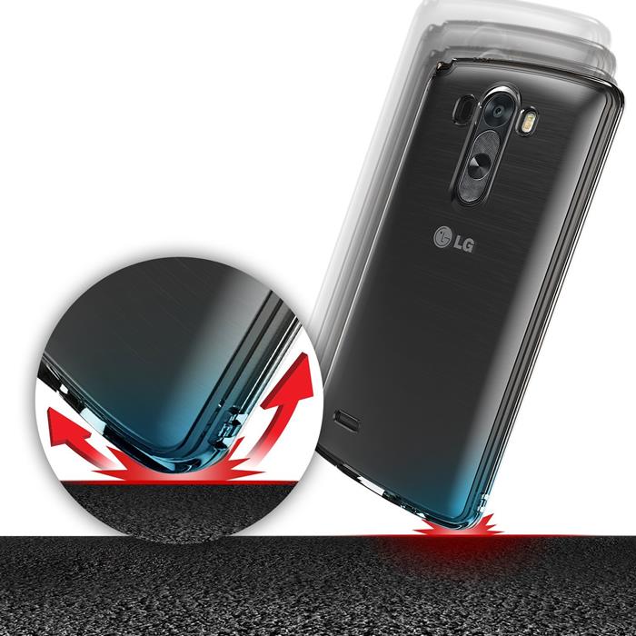 Rearth Ringke FUSION Skal till LG G3 D855 (Smoke Svart)