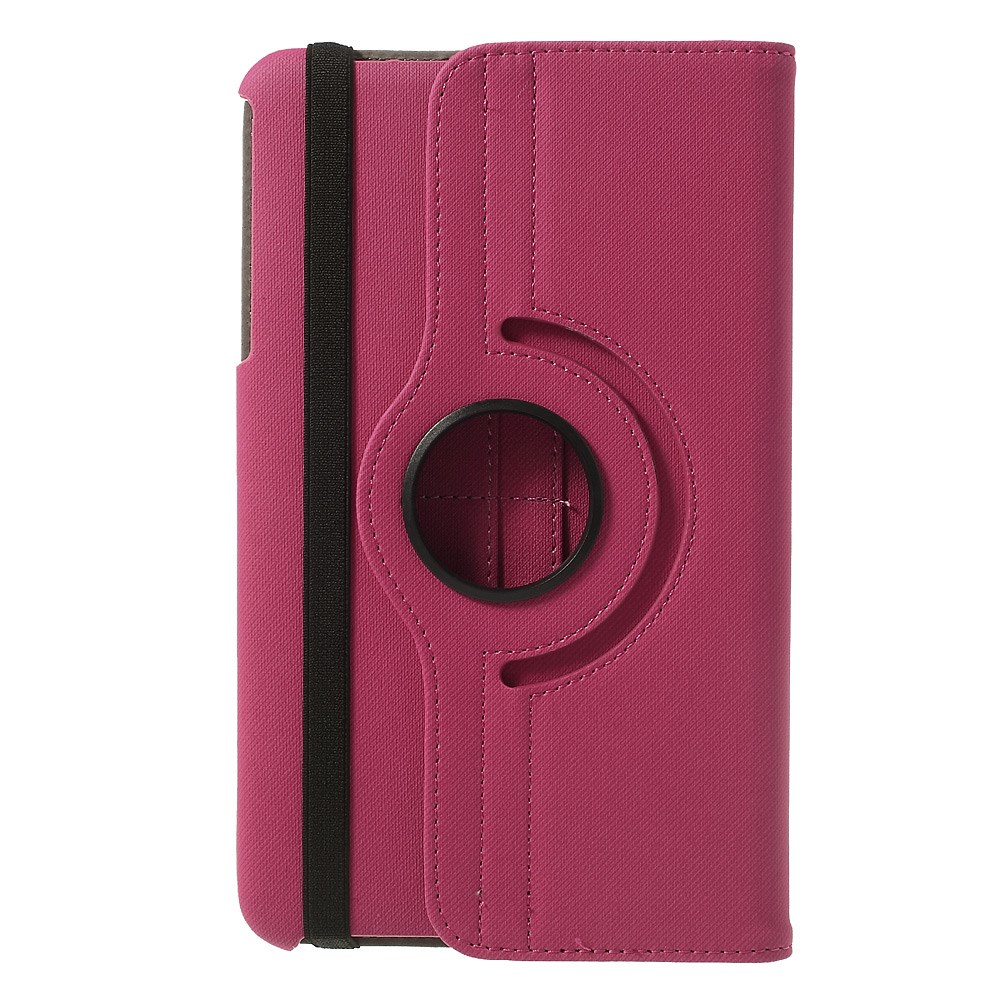 OEM Denim Rotating Plånboksfodral till Samsung Galaxy Tab 4 8.0 (Magenta)