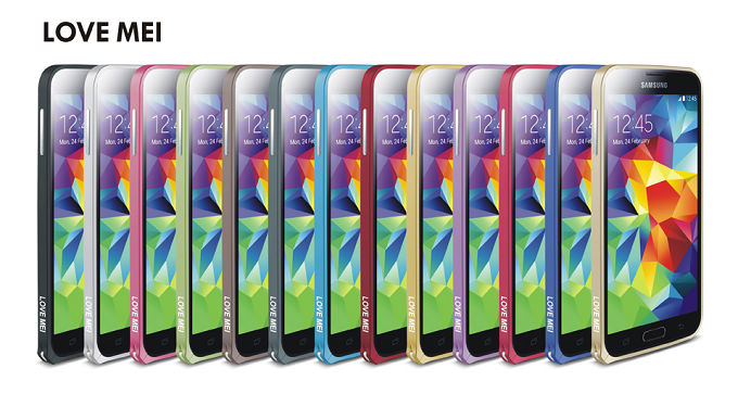 Love Mei LOVE MEI 0.7mm Metal Bumper till Samsung Galaxy S5 (Brun)