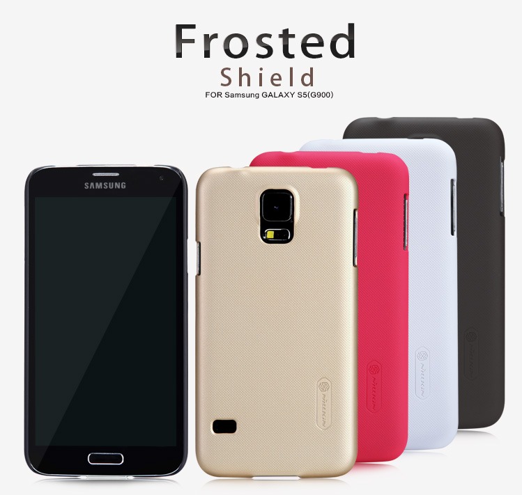Nillkin Nillkin Frosted Shield Skal till Samsung Galaxy S5 (Röd) + Skärmskydd