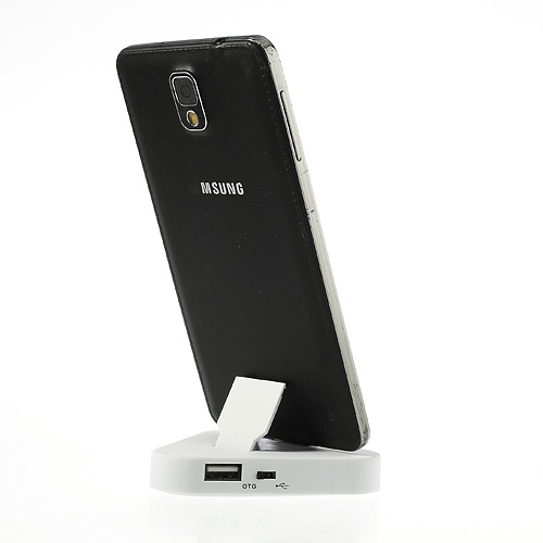 OEM Dockningsstation med USB uttag för Samsung Galaxy S5 / Note 3 (Vit)