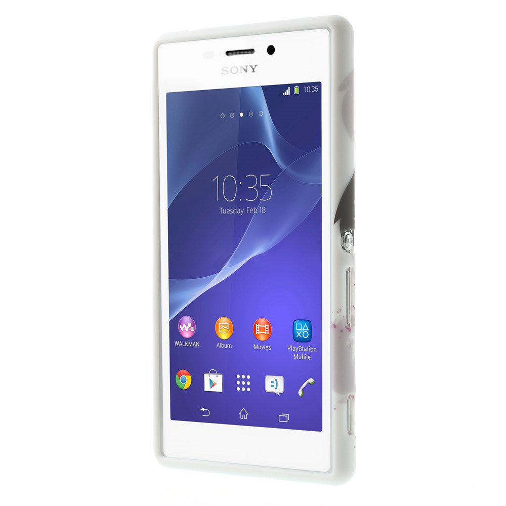 OEM Skal till Sony Xperia M2 - Röd blomma