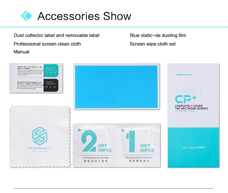 Nillkin Nillkin Härdat Glas Skärmskydd CP+ till Apple iPhone 6 Plus - Svart