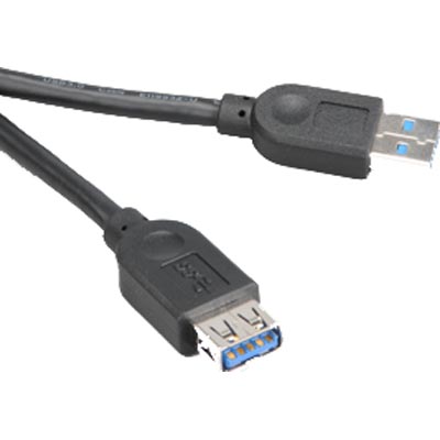 UTGATT Akasa USB 3,0 kabel, Typ A hane - Typ A hona, 1,5m, svart