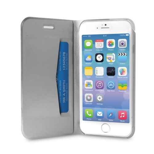 Puro Puro Apple iPhone 6(S) Plus Eco-Leather Cover - Silver