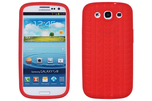 OEM Tyre Silikonskal till Samsung Galaxy S3 i9300 (Röd)
