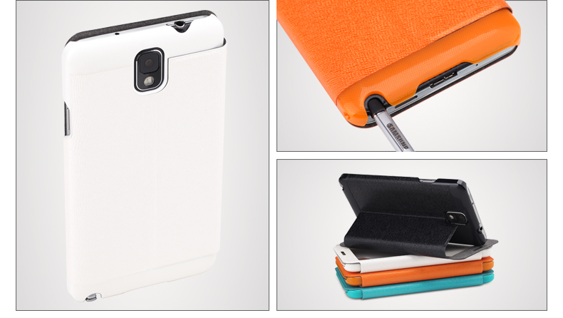 ROCK Rock Excel Window Cover Fodral till Samsung Galaxy Note 3 (Vit)