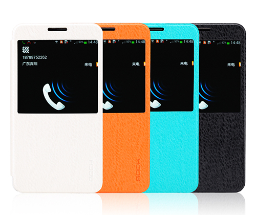 ROCK Rock Excel Window Cover Fodral till Samsung Galaxy Note 3 (Vit)