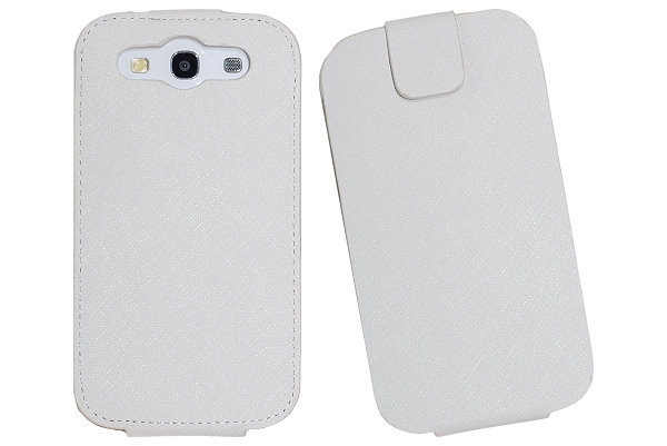 OEM Luxury flip mobilväska till Samsung Galaxy S3 i9300 (Vit)