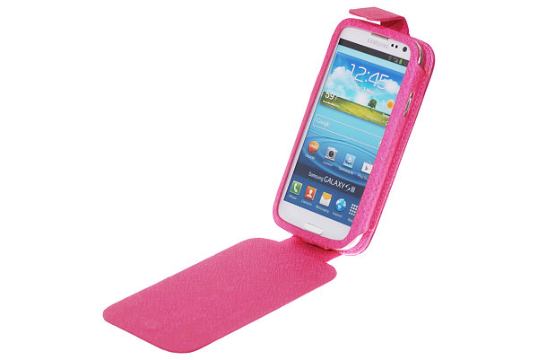 OEM Luxury flip mobilväska till Samsung Galaxy S3 i9300 (Rosa)
