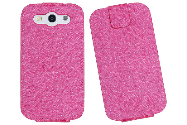 OEM Luxury flip mobilväska till Samsung Galaxy S3 i9300 (Rosa)