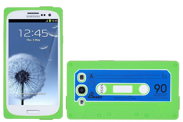 OEM Cassette silikon skal till Samsung Galaxy S3 i9300 (Grön)