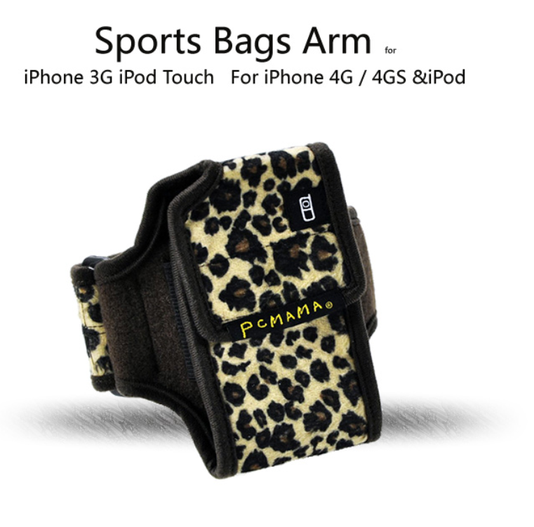 OEM PCMAMA Sportarmband till iPhone 4S/4 / 3G / 3GS / iPOD (LEOPARD)