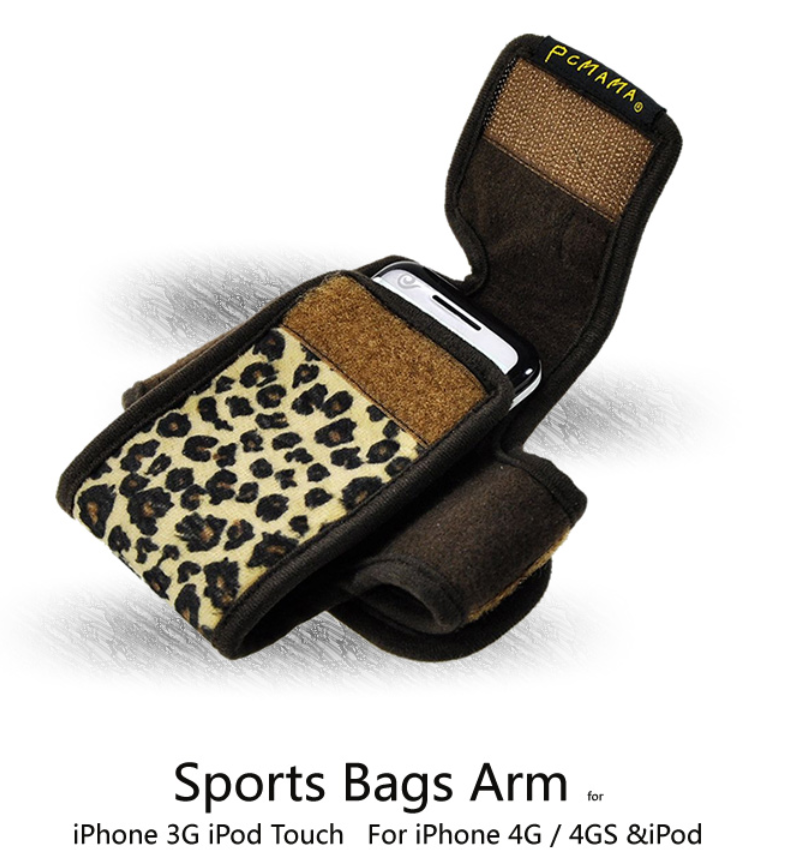 OEM PCMAMA Sportarmband till iPhone 4S/4 / 3G / 3GS / iPOD (LEOPARD)