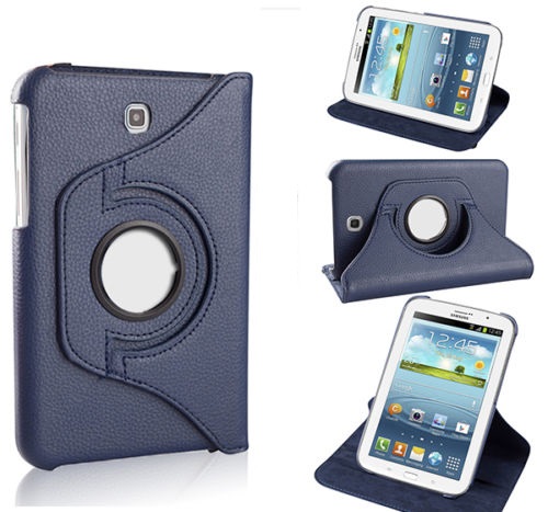 OEM Rotating Armour Fodral till Samsung Galaxy Tab 3 7.0 P3200 - (Mörk Blå)