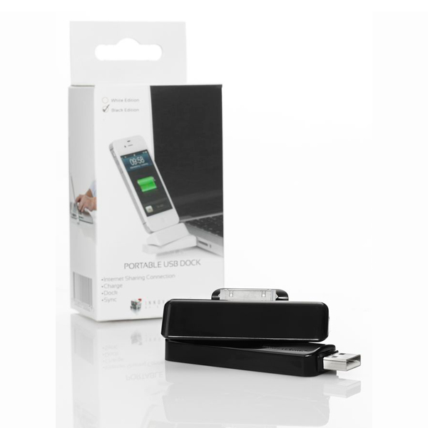 OEM Izofs Portabel USB dock för iPhone (Vit)