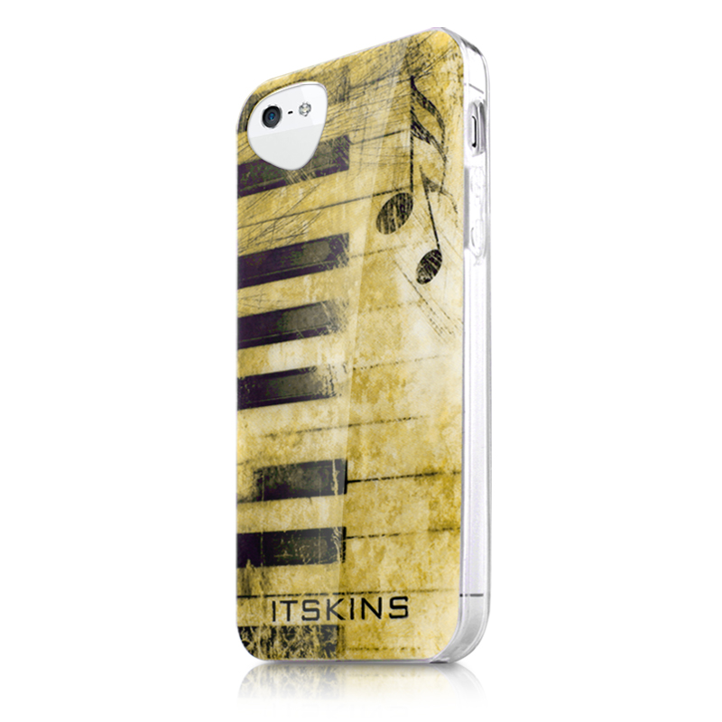 ItSkins ITSkins Phantom FlexiCase Skal till Apple iPhone 5/5S/SE - Piano + Skärmskydd