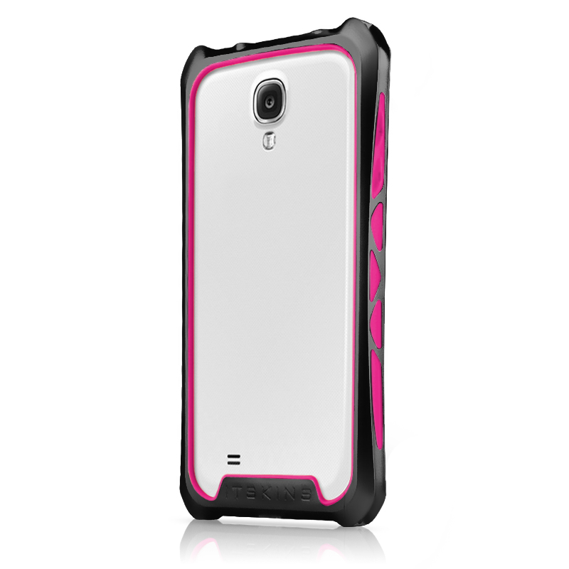 ItSkins ITSkins Toxik Aluminium Bumper till Samsung Galaxy S4 i9500 (Svart-Magenta) + Sk