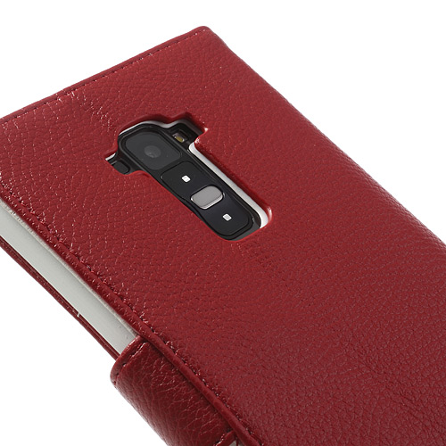 OEM Embossed Plånboksväska till LG G Flex (Röd)
