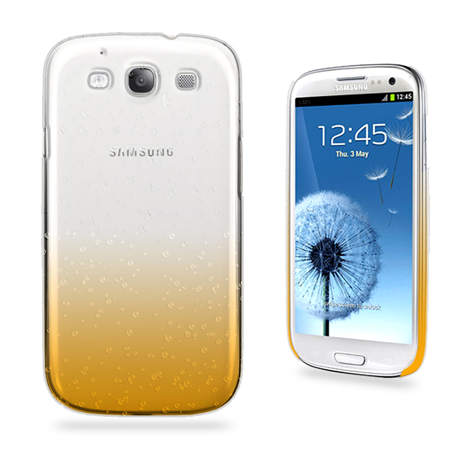 OEM Raindrop Baksideskal tillSamsung Galaxy S3 i9300 (Gul)