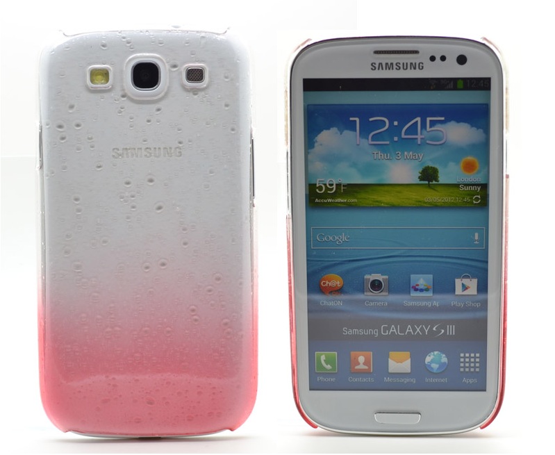 OEM Raindrop Baksideskal tillSamsung Galaxy S3 i9300 (Rosa)