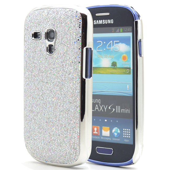 OEM Sparkle Baksideskal tillSamsung Galaxy S3 mini i8190 (Silver)