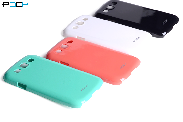 ROCK Rock Colorful Skal till Samsung Galaxy S3 i9300 + HD Skärmskydd (Vit)