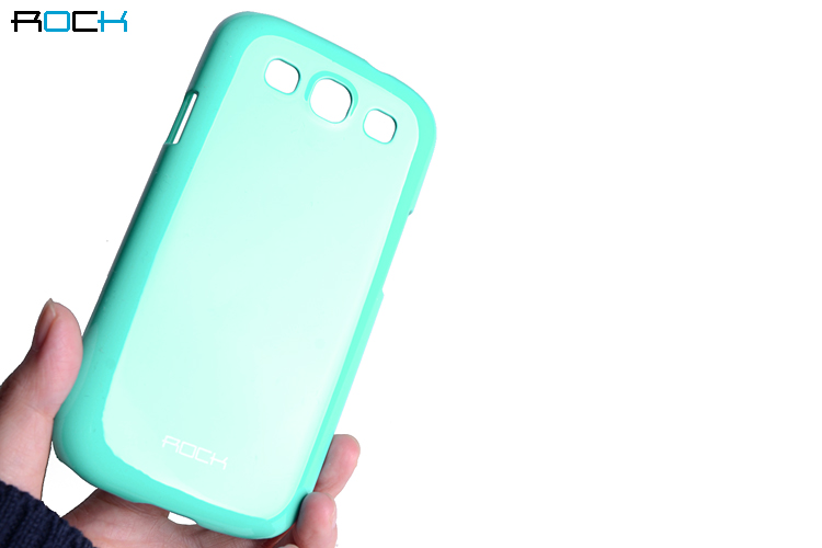 ROCK Rock Colorful Skal till Samsung Galaxy S3 i9300 + HD Skärmskydd (Turkos)