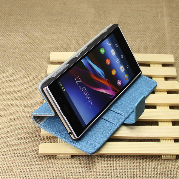 OEM Plånboksväska till Sony Xperia Z1 (Blå)