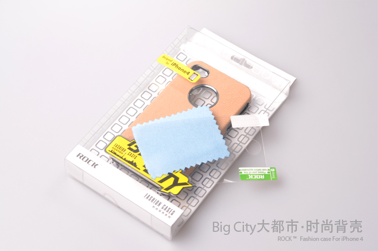 ROCK Rock iPhone4/4S BigCity back shell + Skärmskydd (Lila)