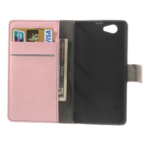 OEM Plånboksfodral till Sony Xperia Z1 Compact (Rosa)