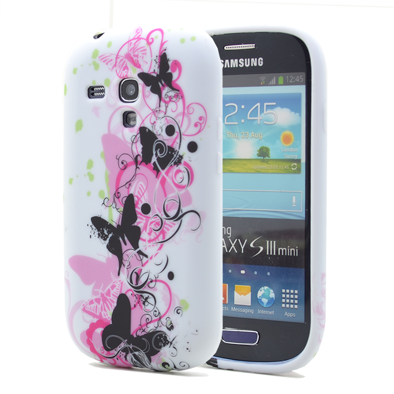 OEM FlexiCase Skal till Samsung Galaxy S3 Mini i8190 - (Three Butterfly)