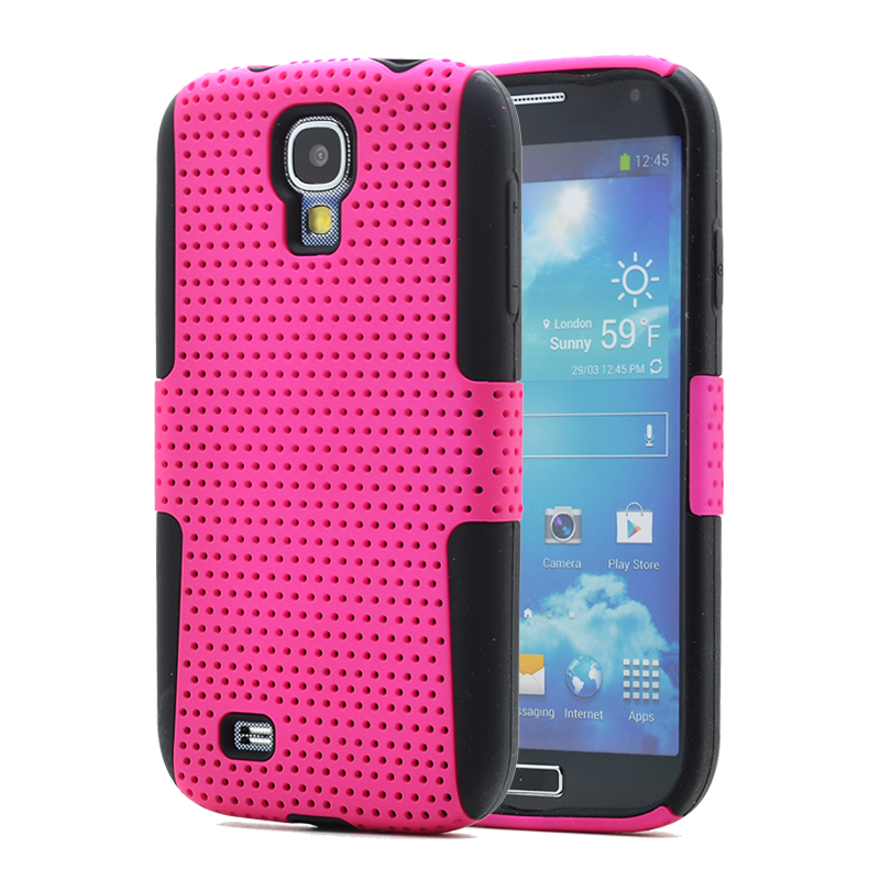OEM Mesh Combo Skal till Samsung Galaxy S4 i9500 (Magenta)