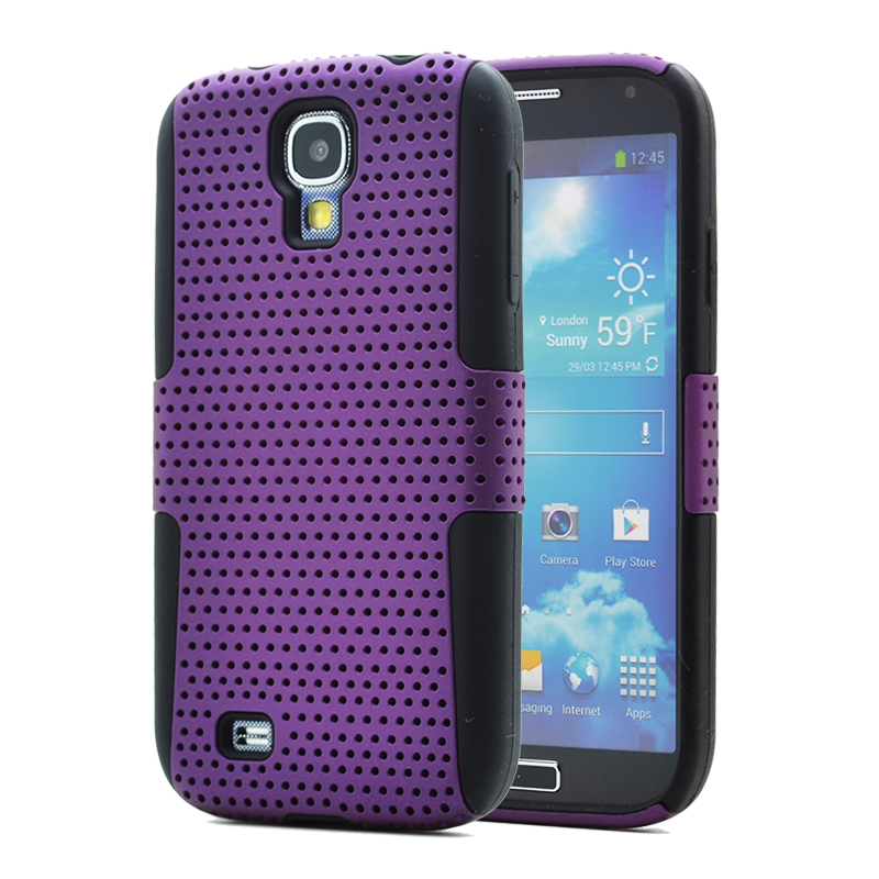 OEM Mesh Combo Skal till Samsung Galaxy S4 i9500 (Lila)