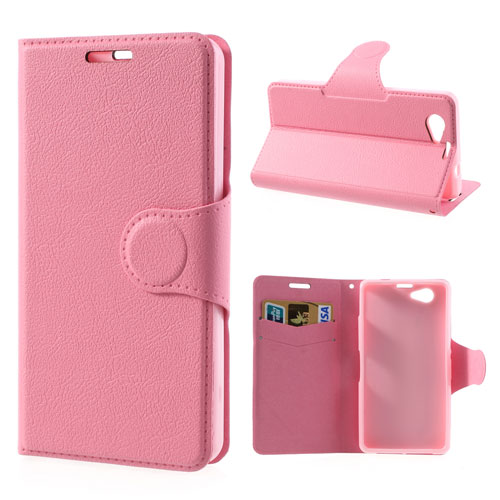 OEM Plånboksfodral till Sony Xperia Z1 Compact (Rosa)