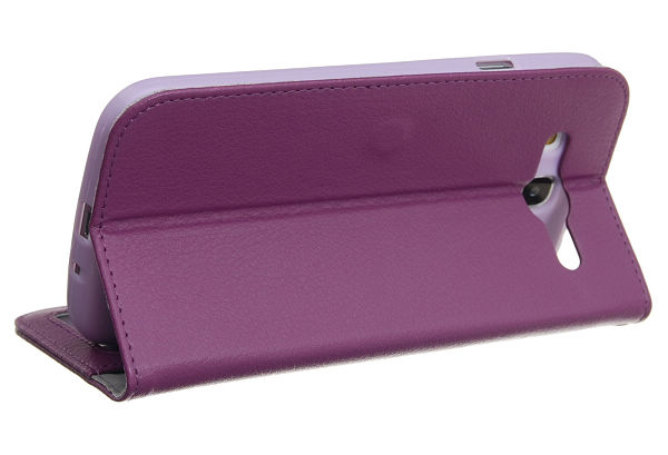 OEM Embossed Plånboksfodral till Samsung Galaxy Mega 5.8 i9150 (Lila)