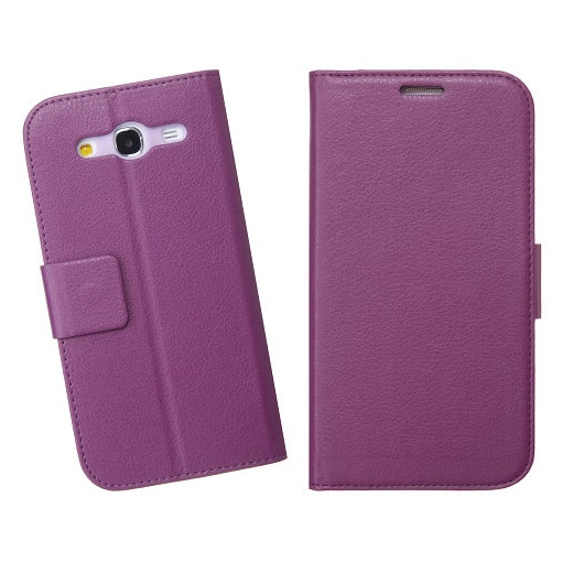 OEM Embossed Plånboksfodral till Samsung Galaxy Mega 5.8 i9150 (Lila)