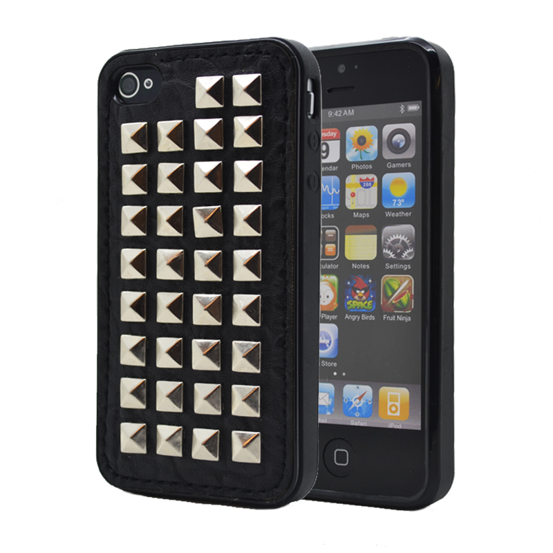 OEM Studded Leather Pattern Flexiskal till Apple iPhone 4S