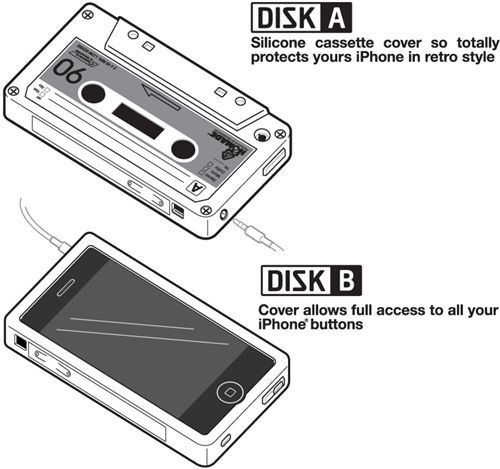 OEM Silikon Skal till iPhone 4 / 4S (Kassettfodral) Brun