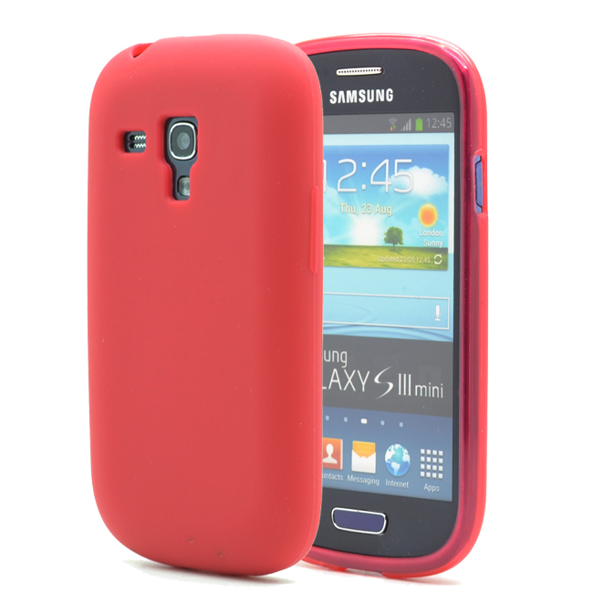 OEM Silikonskal till Samsung Galaxy S3 Mini i8190 (Röd)