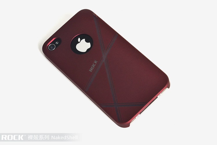 ROCK Rock NakedShell skal till iPhone 4 och 4S (Vin röd)