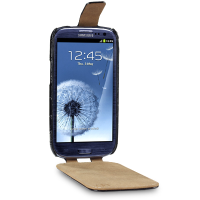 OEM Croco mobilväska till Samsung Galaxy S3 I9300 (Svart)