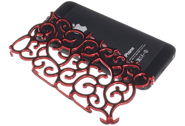 OEM Mönstrat Baksideskal till Apple iPhone 5/5S/SE (Röd)