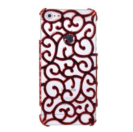 OEM Mönstrat Baksideskal till Apple iPhone 5/5S/SE (Röd)