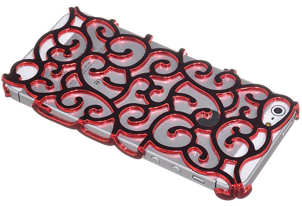 OEM Mönstrat Baksideskal till Apple iPhone 5/5S/SE (Röd)