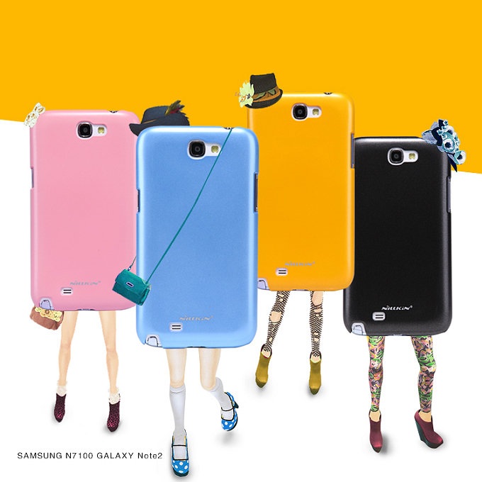 OEM Nillkin Baksideskal till Samsung Galaxy Note II (Svart) + Skärmskydd