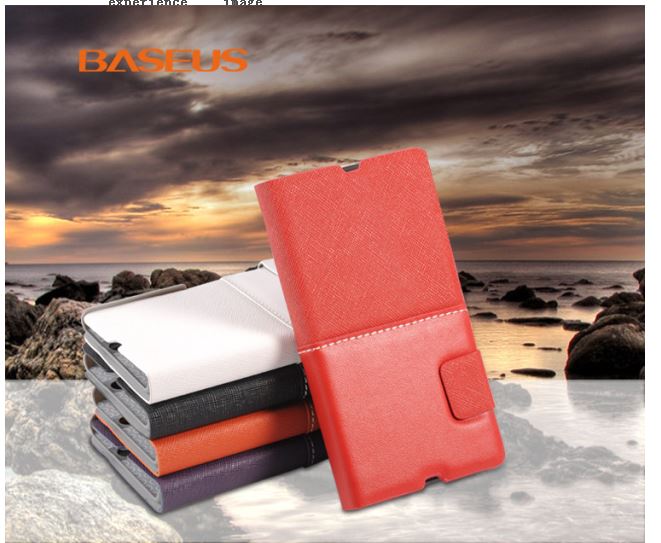 OEM BASEUS Diary väska till Sony Xperia Z (Vit)